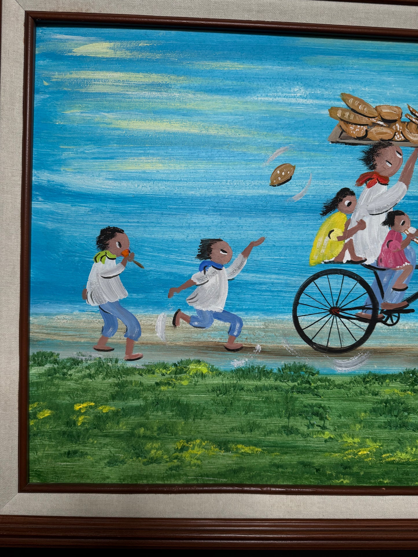Original Oil on Board “ La Bicicleta” Elizabeth Chubela Haas 1904-2002