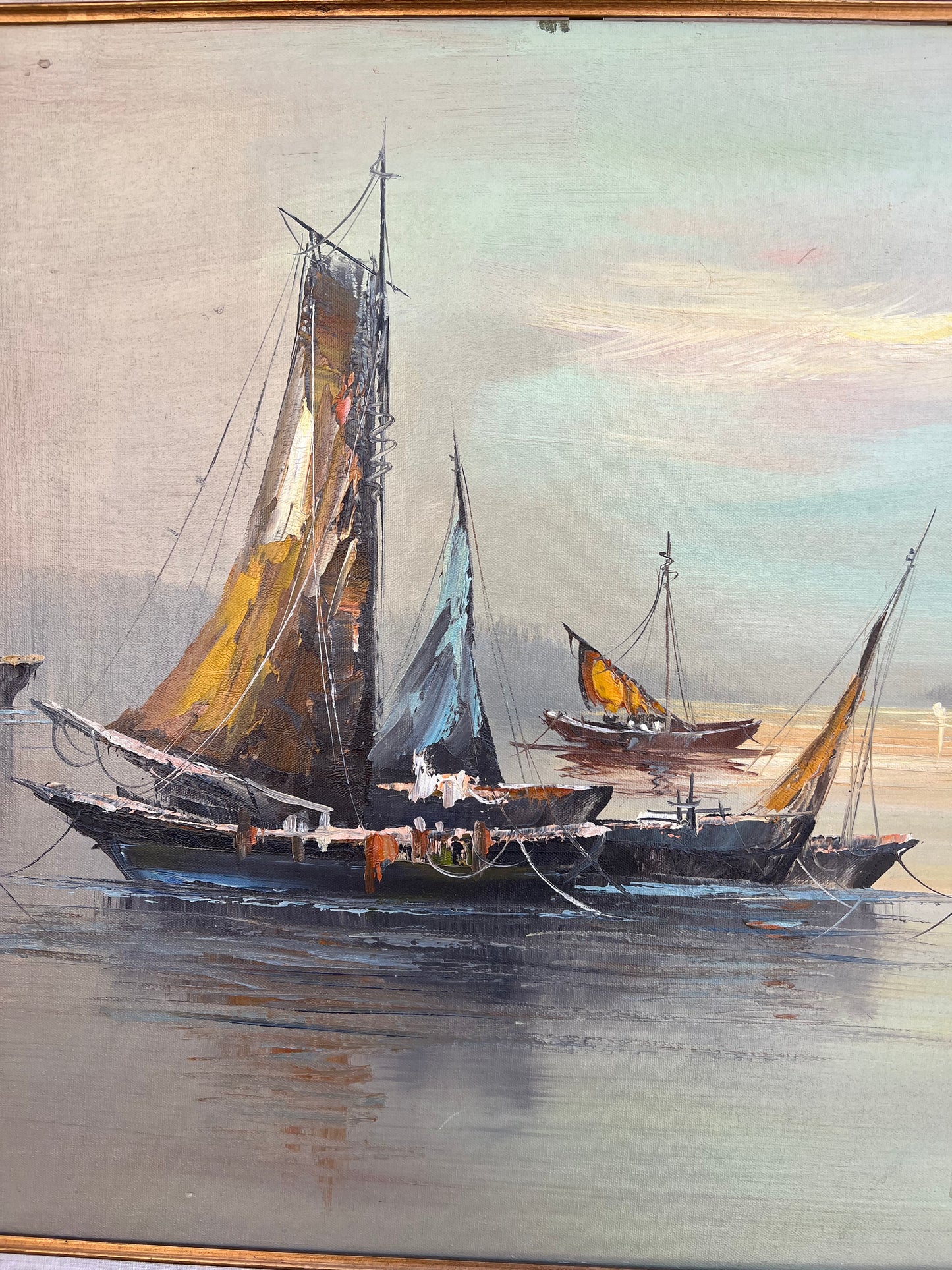 Vintage Seascape Oil Painting By “Antonio”