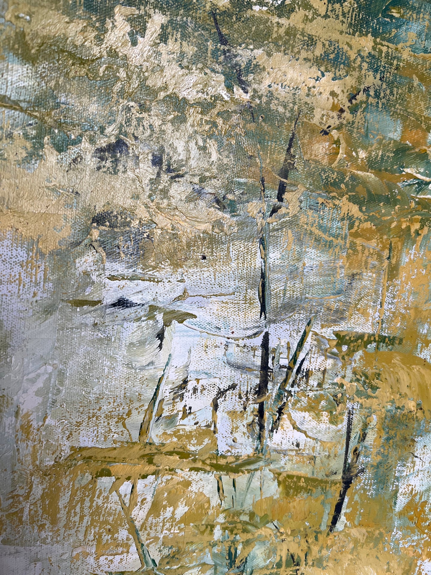 Bob Pepper “ Ponderosa” Oil, Palette Knife Canvas