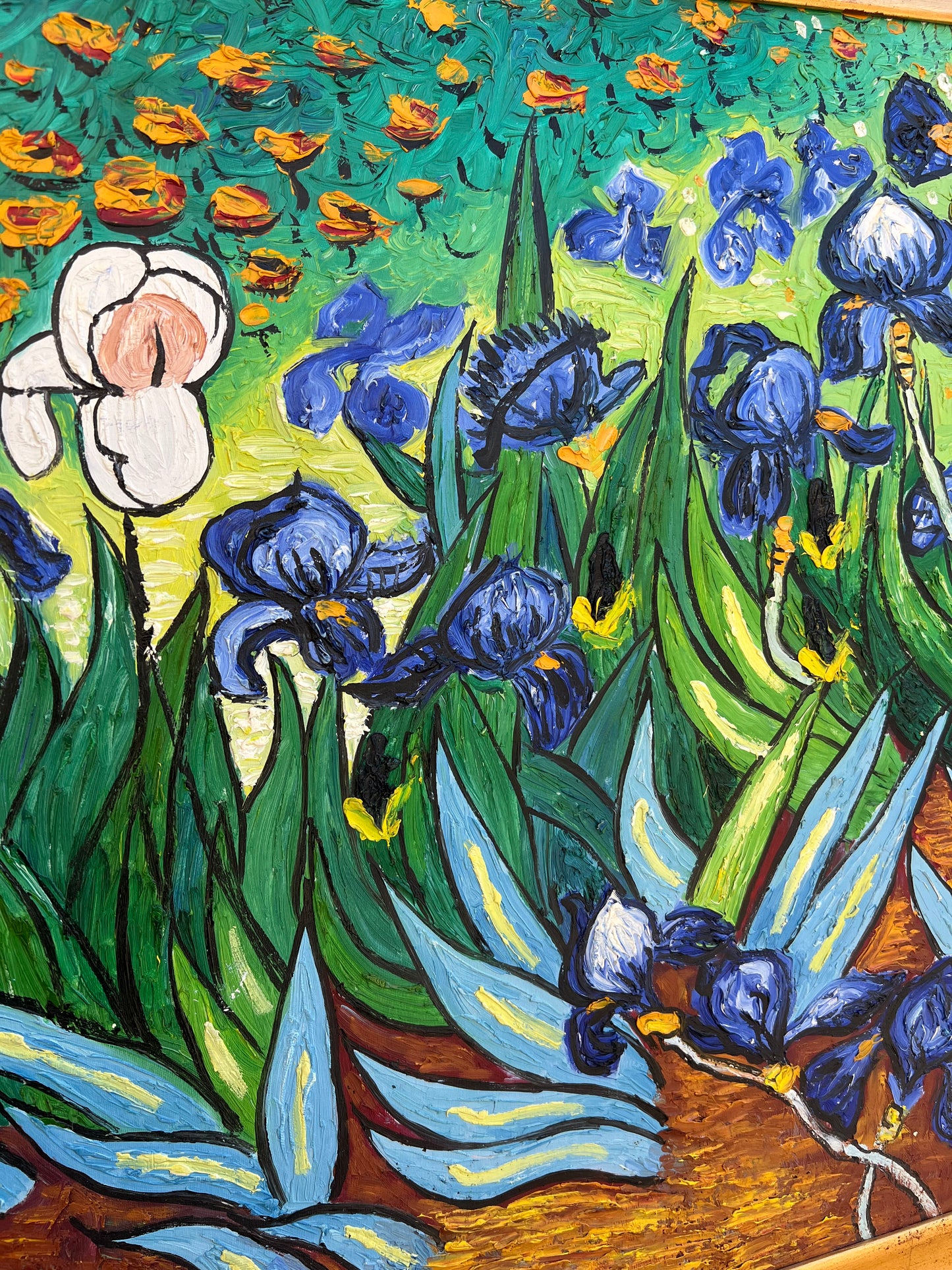 Unknown Artist Heavy Textured Floral Art