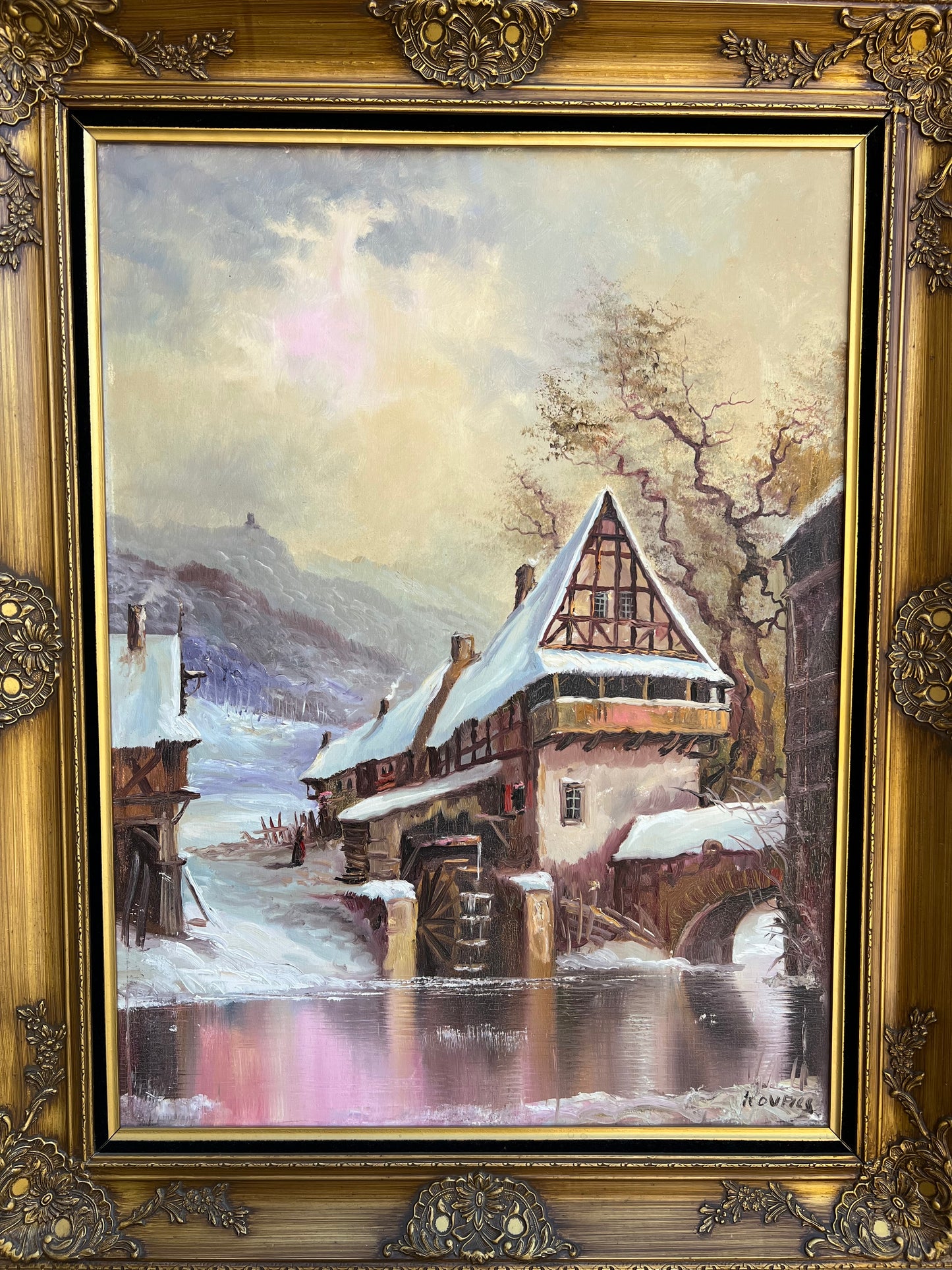 Vintage Unknown Artist Oil on Canvas