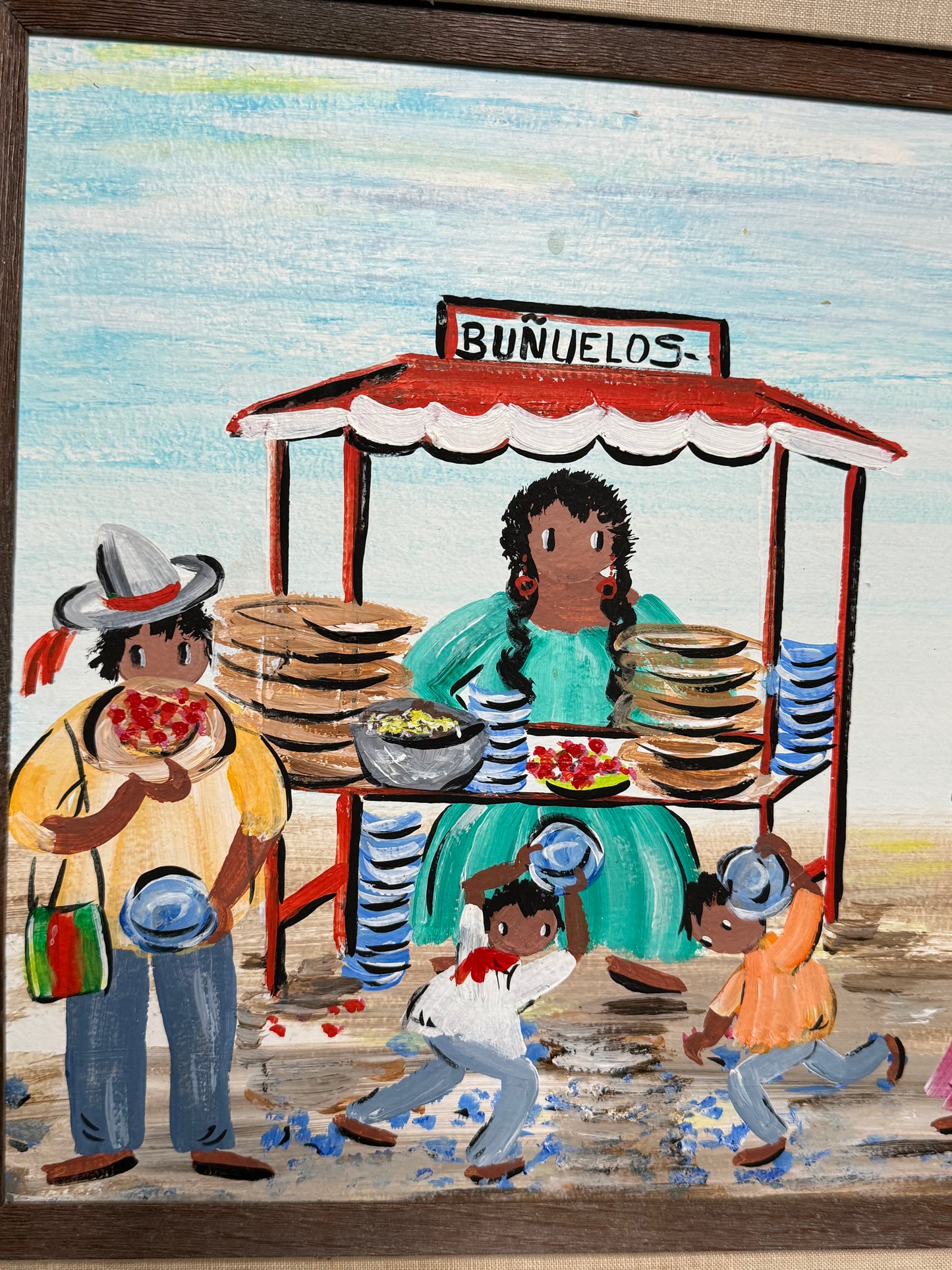 Original Oil Painting “ BUNUELOS” Elizabeth Chubela Haas 1904-2002