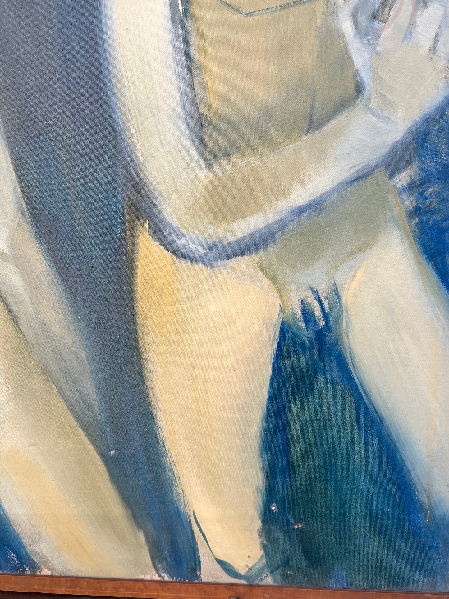 Original Unknown Vintage Acrylic/ Oil on Canvas