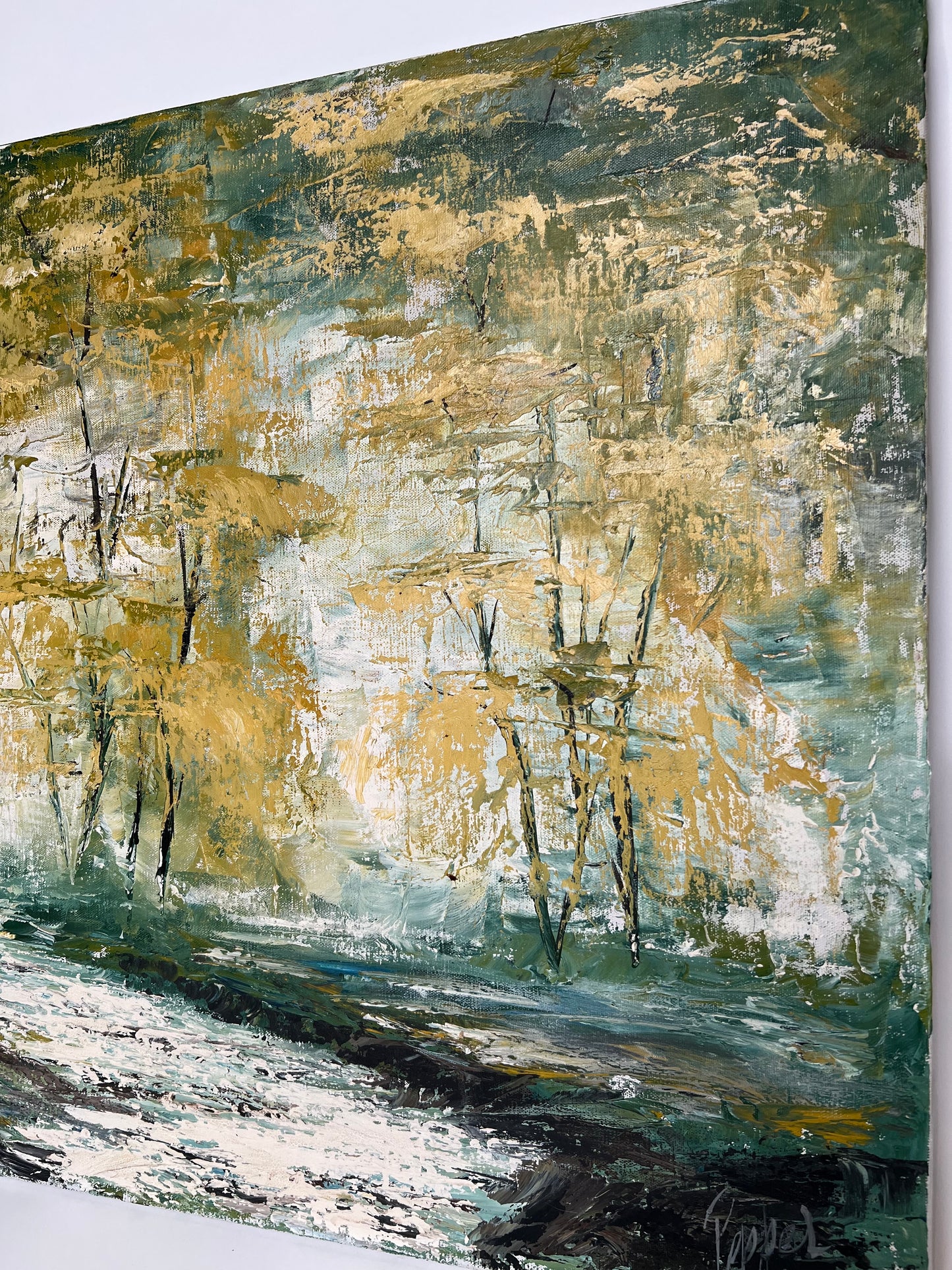 Bob Pepper “ Ponderosa” Oil, Palette Knife Canvas