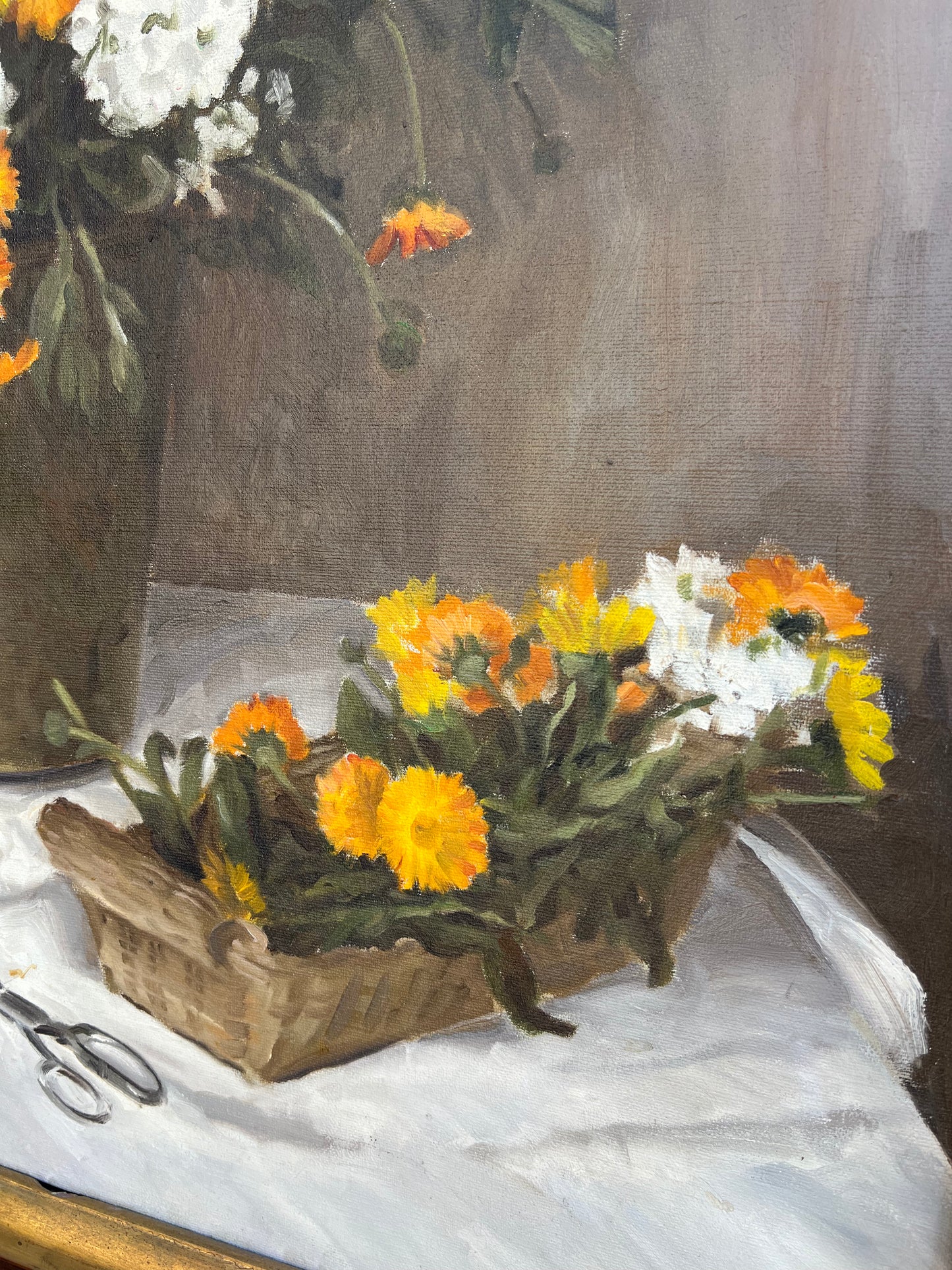 Original Oil Painting Jean Wilson 1973 “ Floral Still Life”
