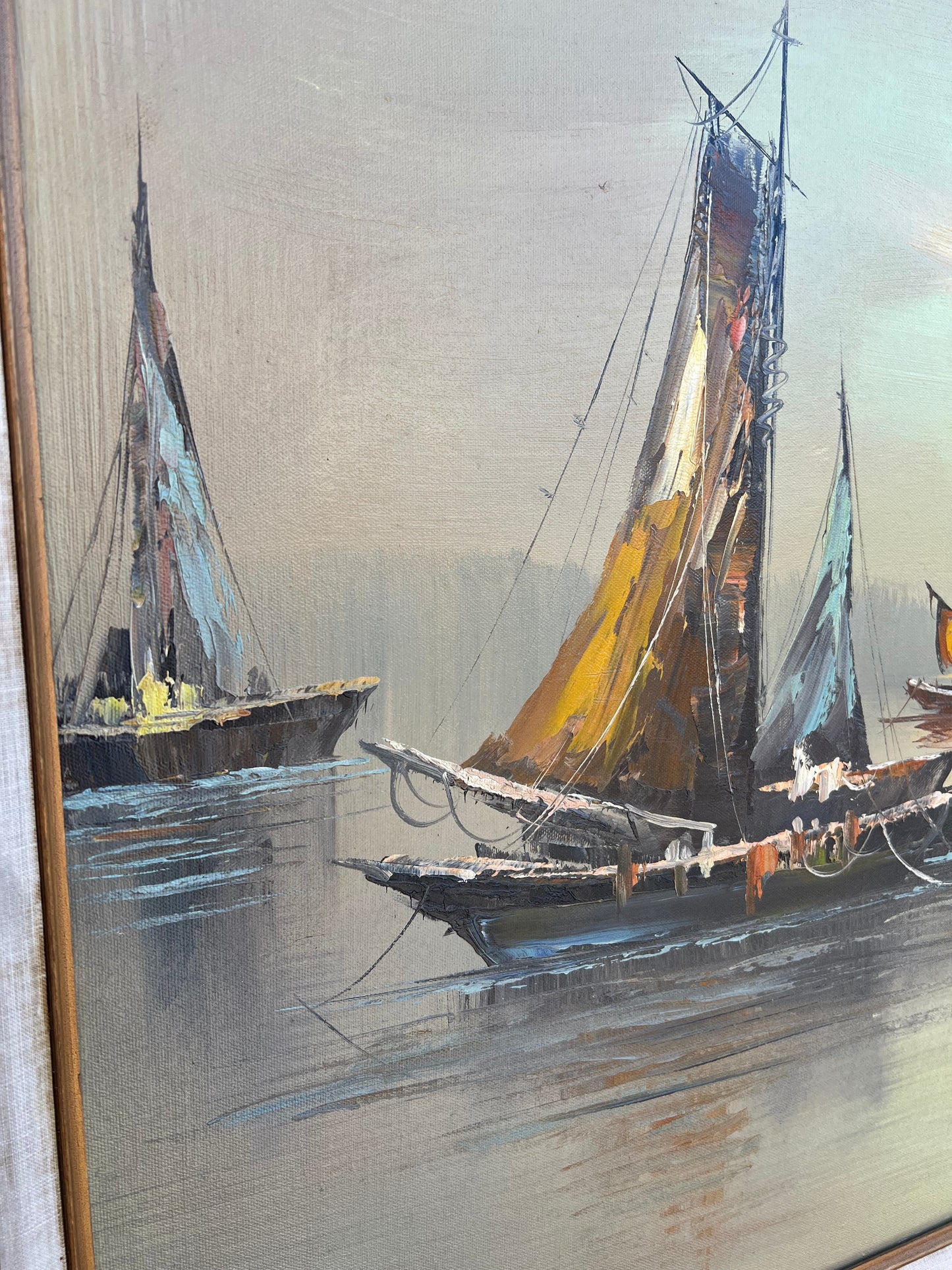 Vintage Seascape Oil Painting By “Antonio”