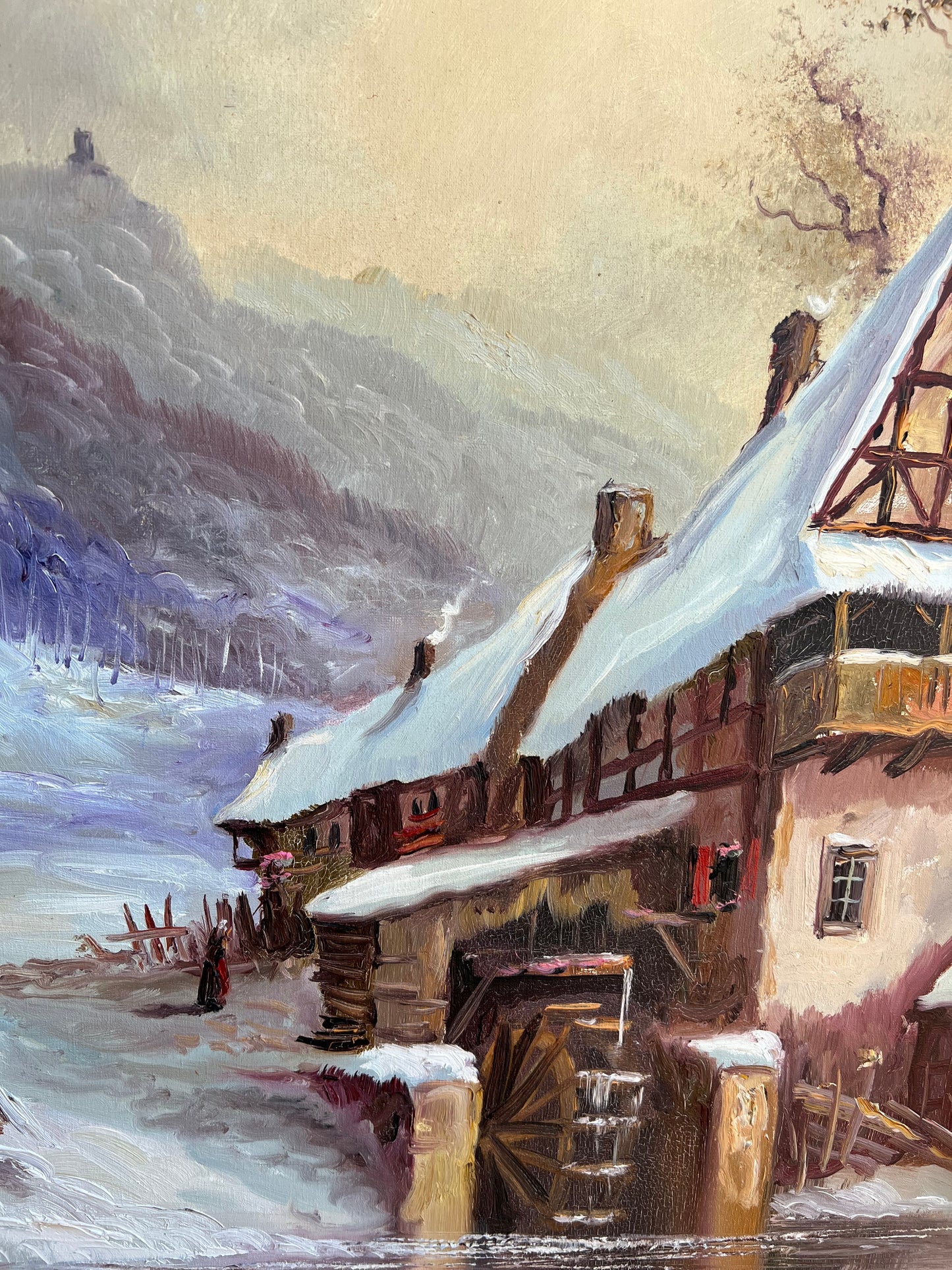 Vintage Unknown Artist Oil on Canvas