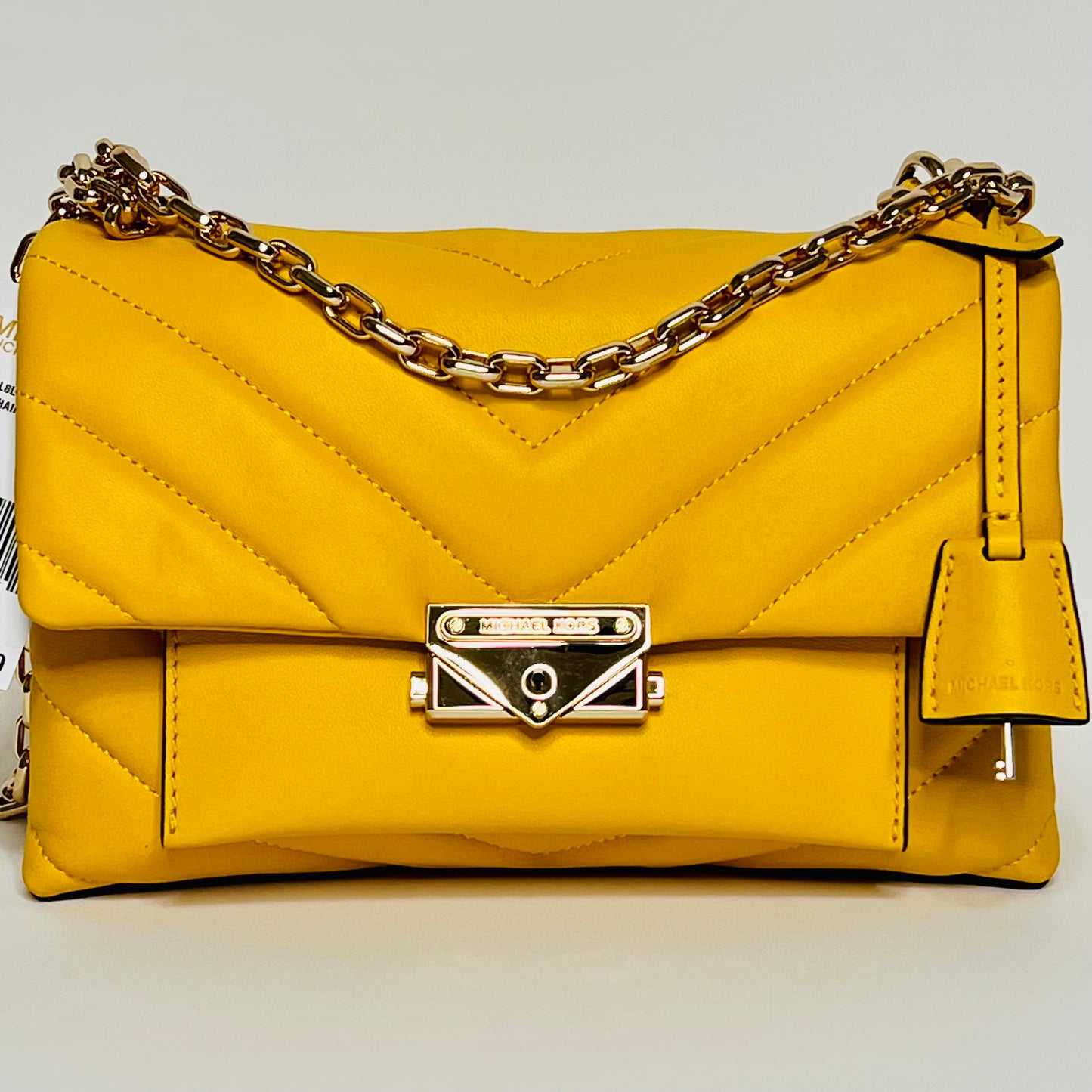 Michael Kors CECE Sunflower MD CNV Chain Shoulder Leather