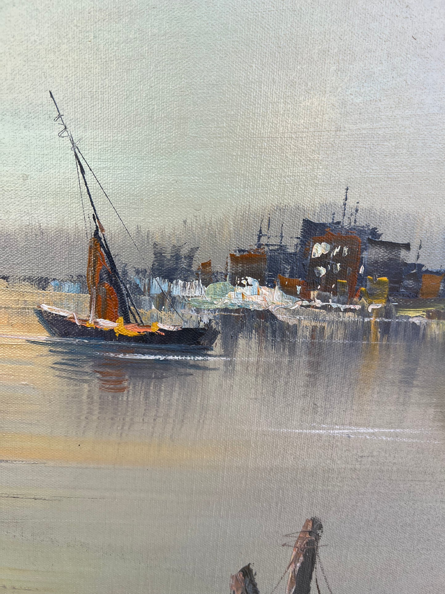 Vintage Seascape Oil Painting By “Antonio”