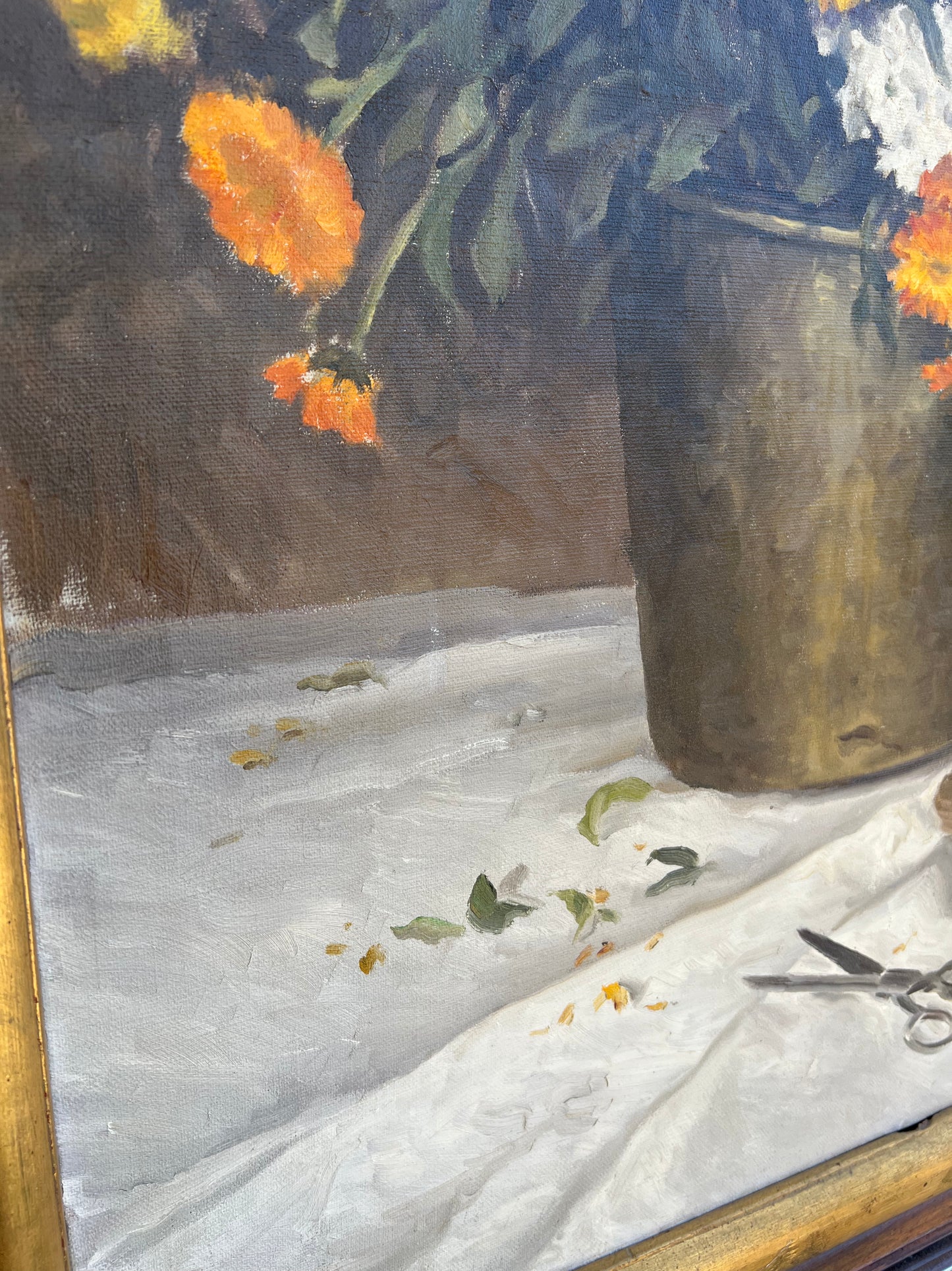 Original Oil Painting Jean Wilson 1973 “ Floral Still Life”