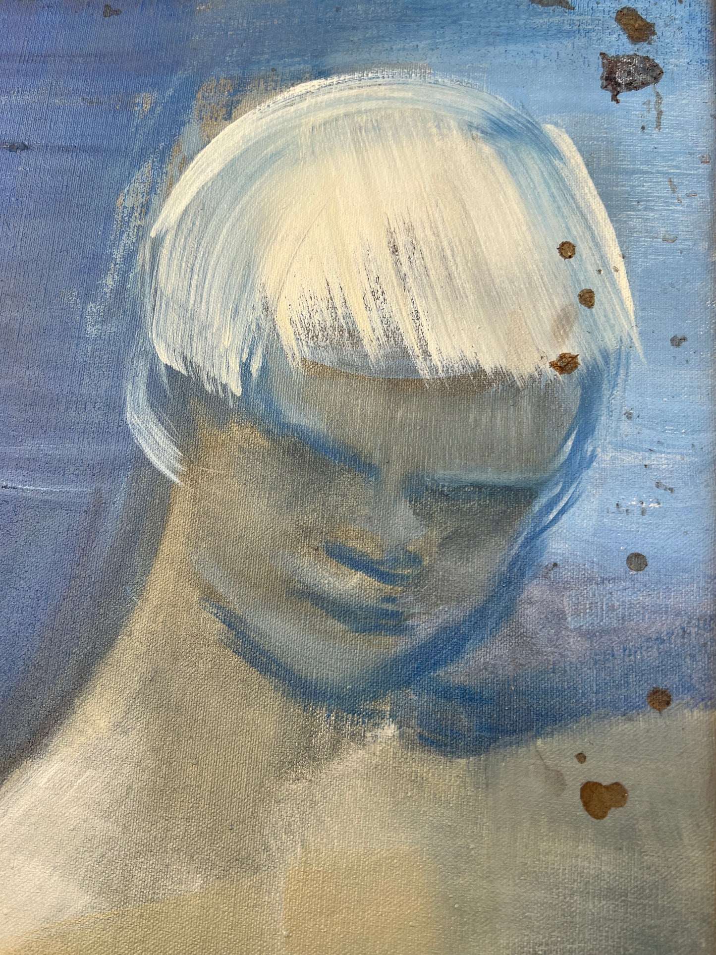Original Unknown Vintage Acrylic/ Oil on Canvas