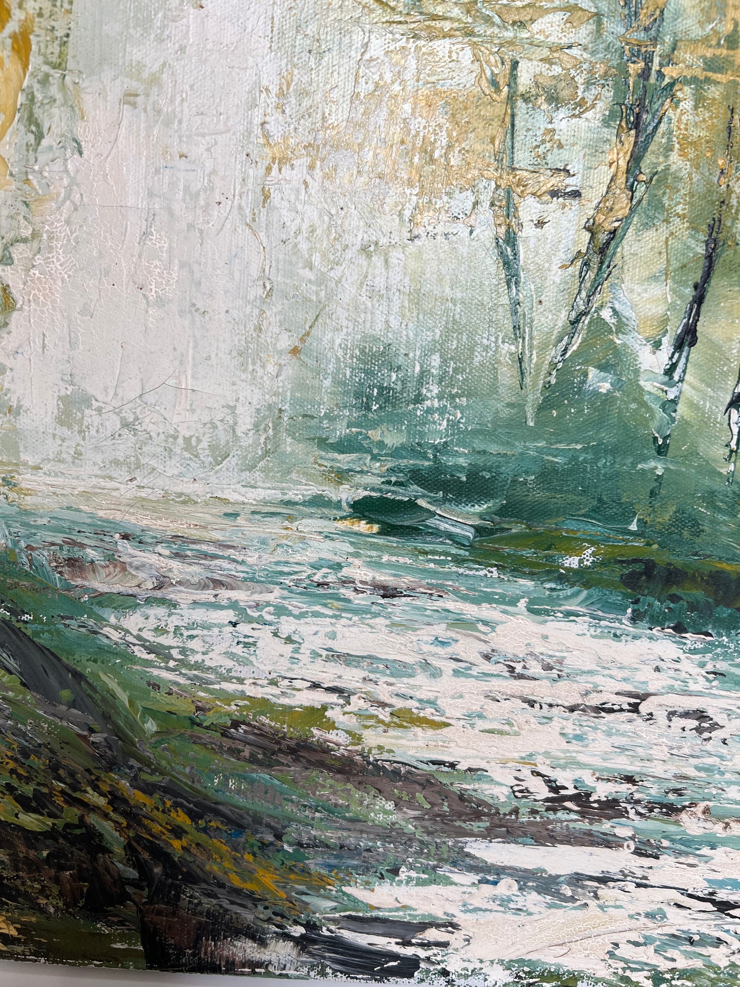 Bob Pepper “ Ponderosa” Oil, Palette Knife Canvas