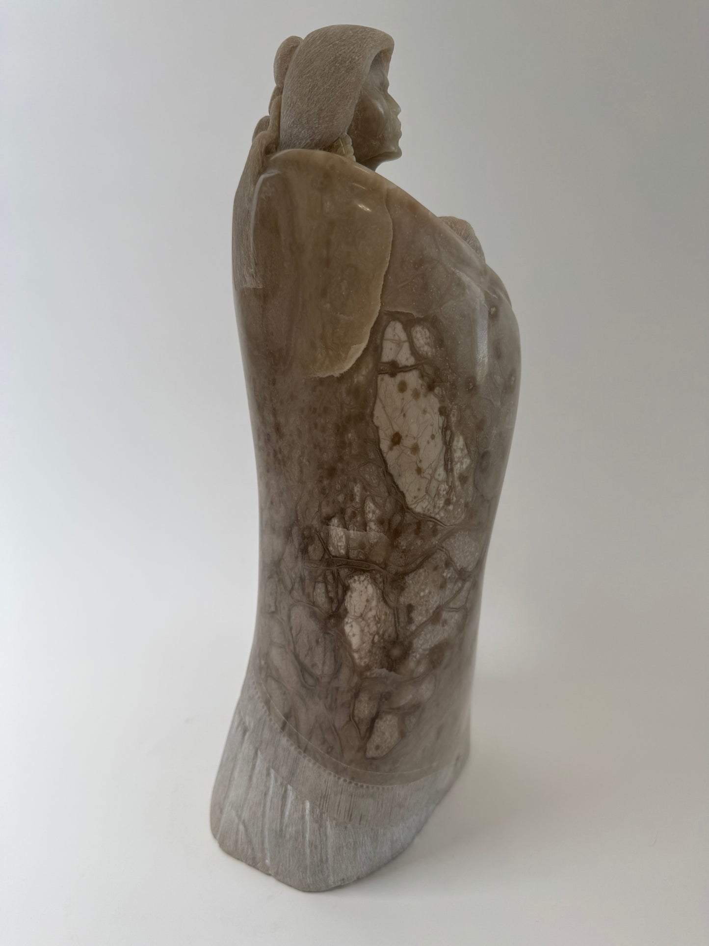 Native American Indian “Mother & Child” Stone Sculpture Alvin Marshall