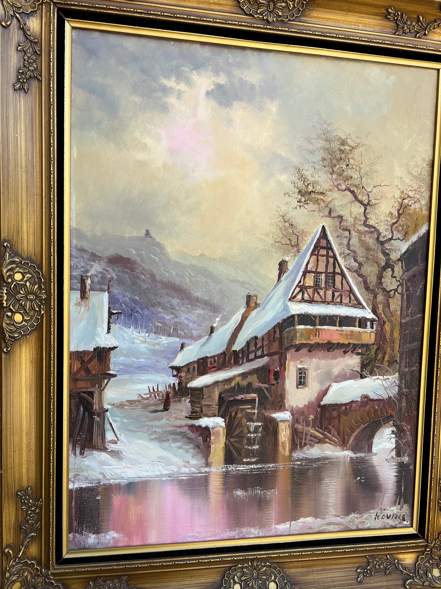 Vintage Unknown Artist Oil on Canvas