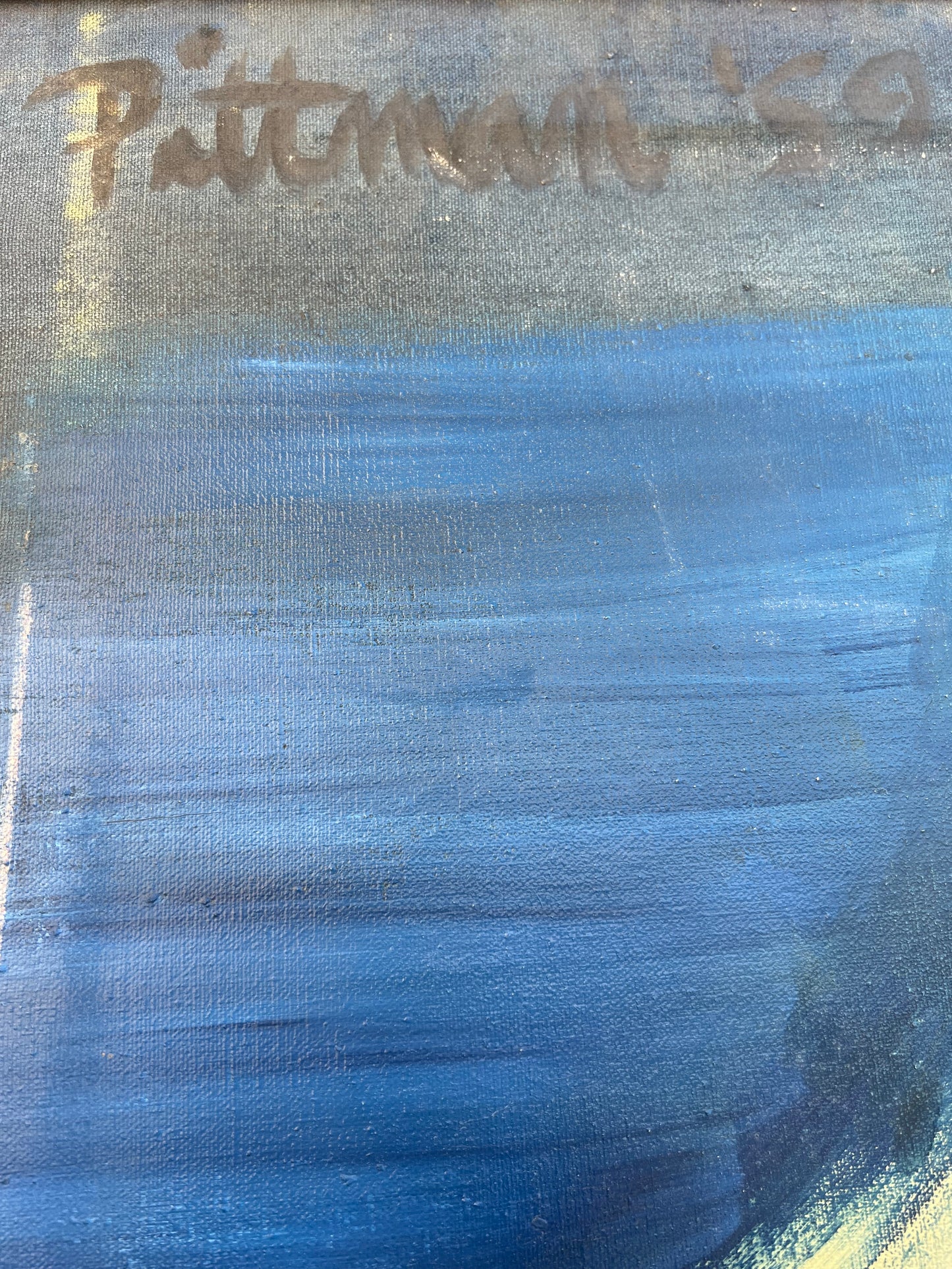 Original Unknown Vintage Acrylic/ Oil on Canvas