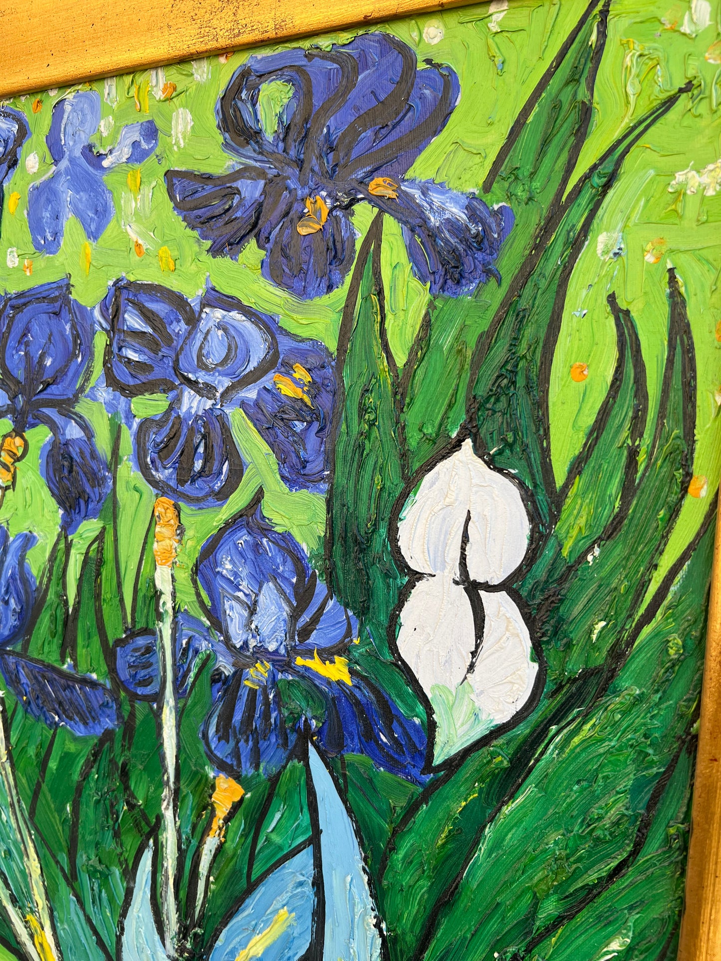 Unknown Artist Heavy Textured Floral Art