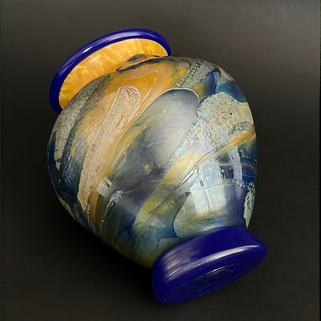 Exquisite Multicolored Eze Village French Vase