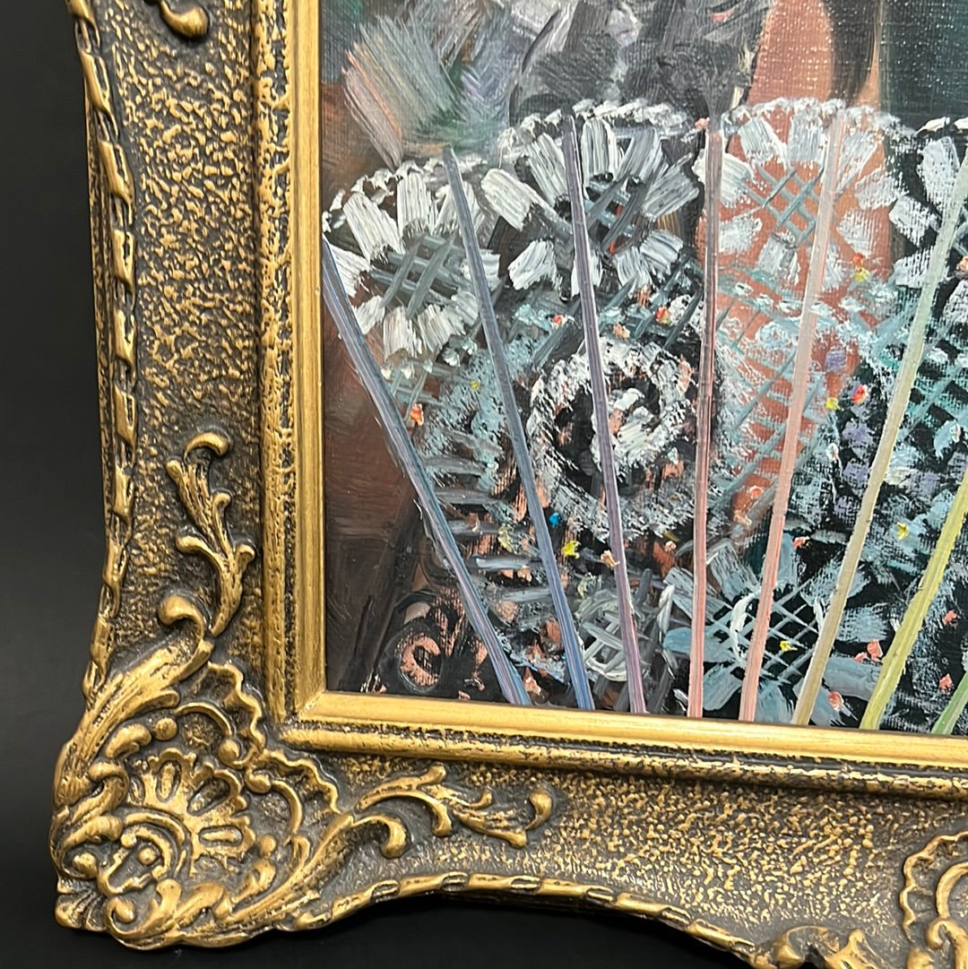 Spanish Lady Oil on Canvas By Cortes