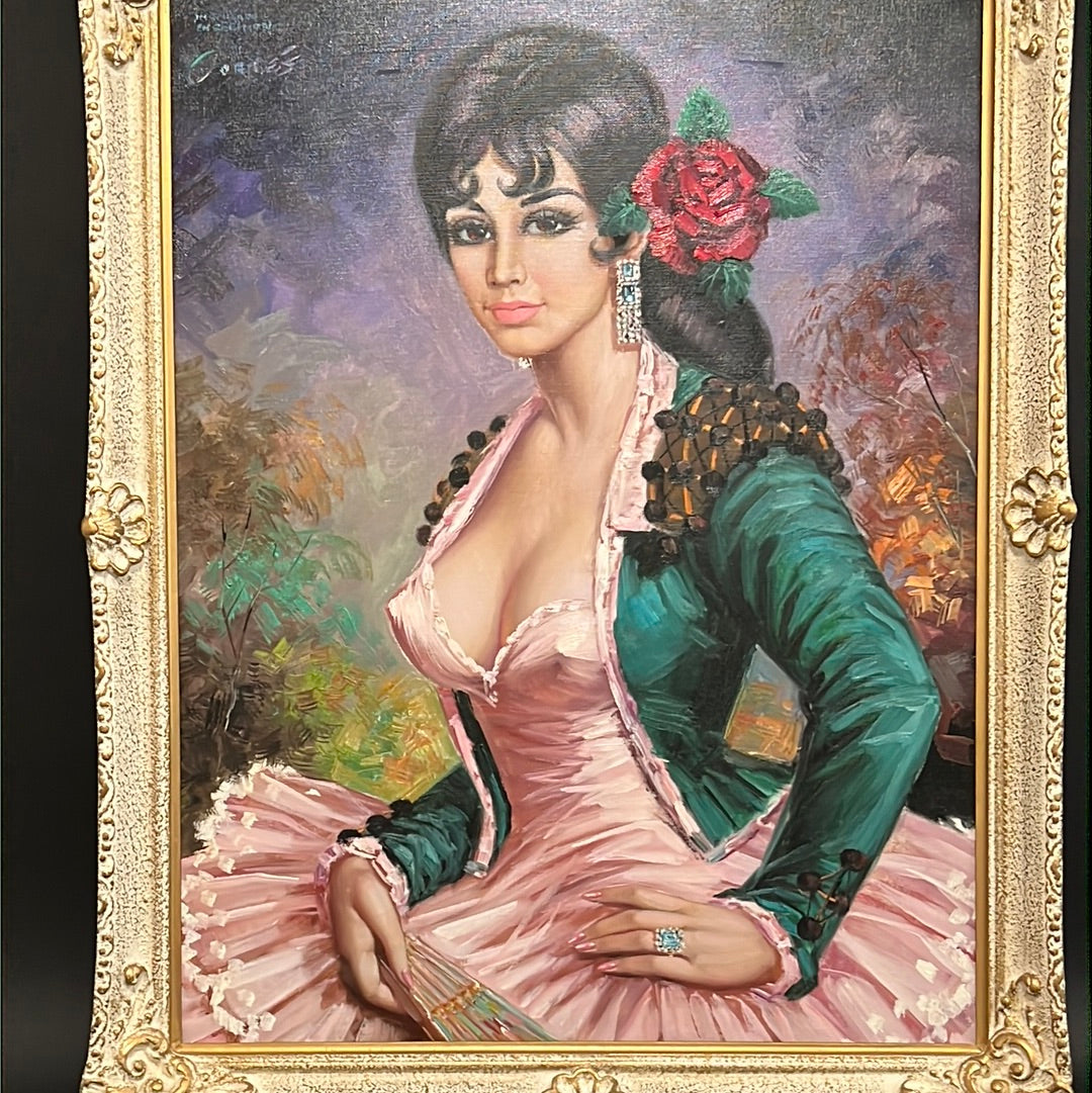 Spanish Art “Inspirado” Cortes Oil on Canvas