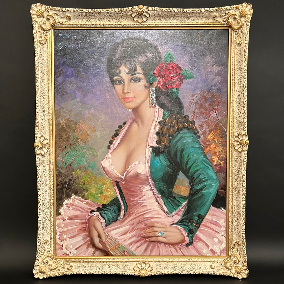 Spanish Art “Inspirado” Cortes Oil on Canvas