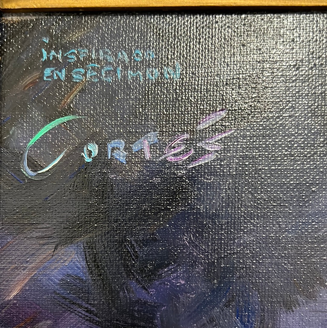 Spanish Art “Inspirado” Cortes Oil on Canvas