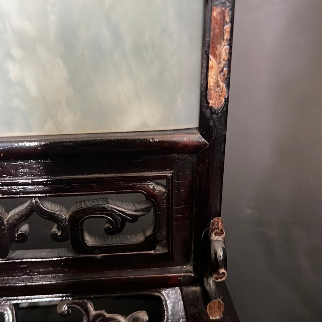 20th C. Rare Pair Chinese Jade Panel