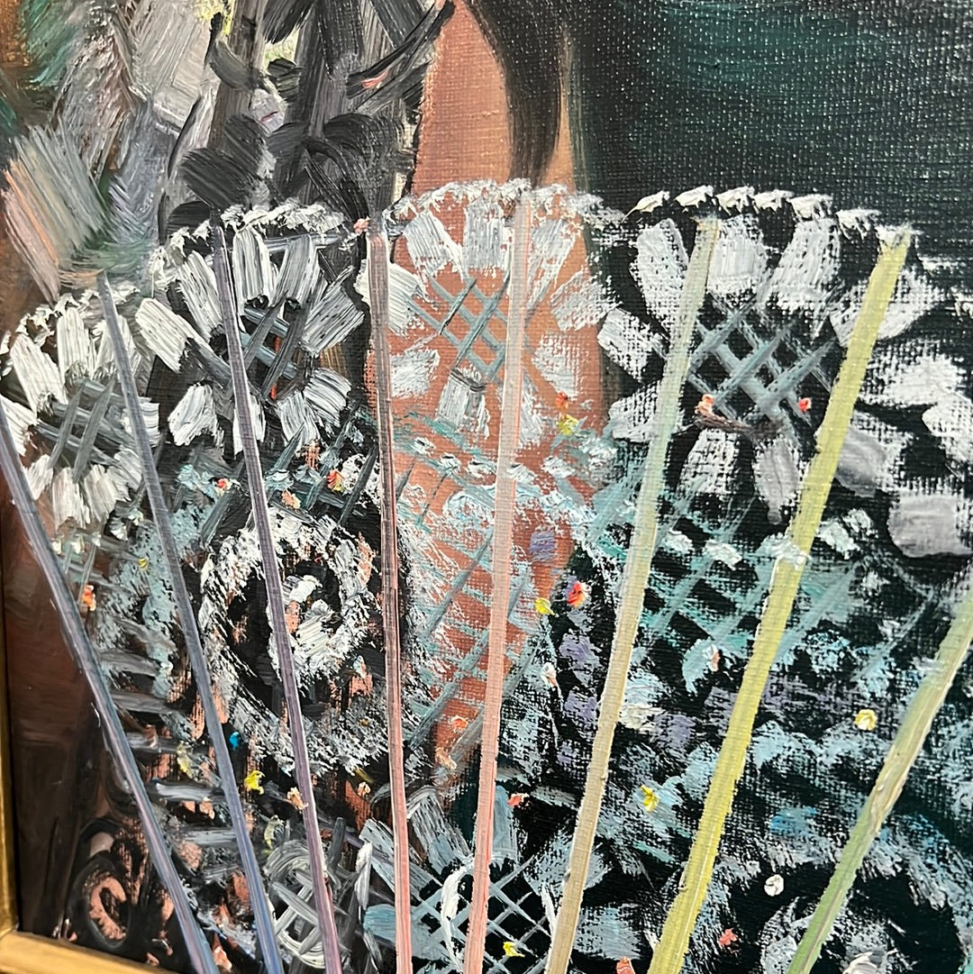 Spanish Lady Oil on Canvas By Cortes