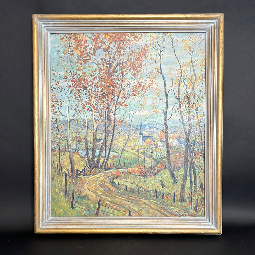 James Scott “ New England Fall” Oil on Canvas