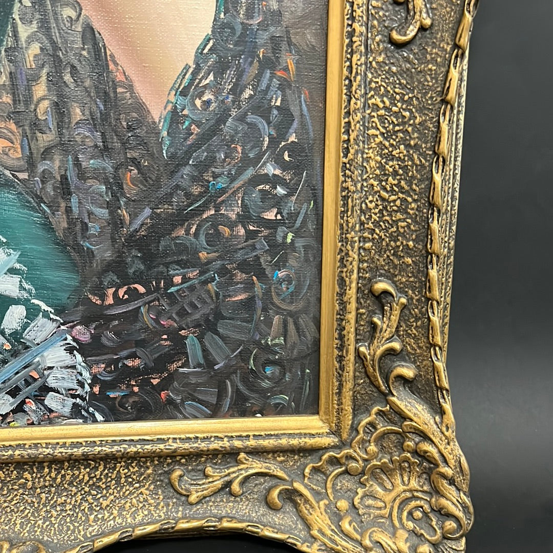 Spanish Lady Oil on Canvas By Cortes