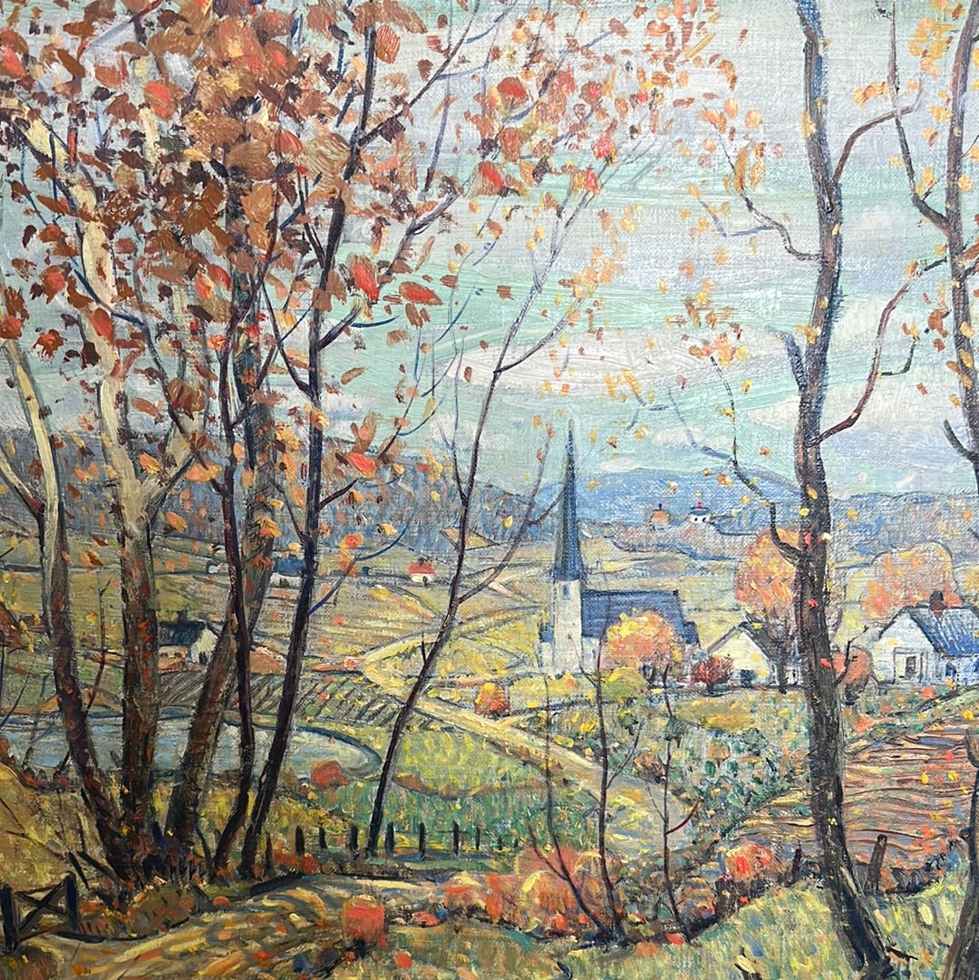 James Scott “ New England Fall” Oil on Canvas