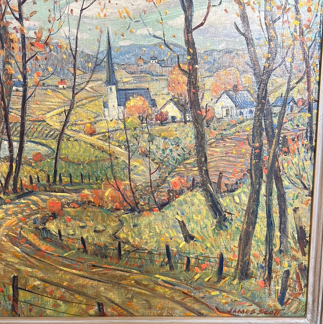 James Scott “ New England Fall” Oil on Canvas