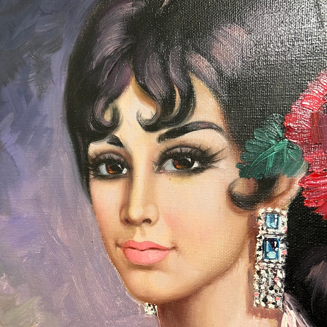 Spanish Art “Inspirado” Cortes Oil on Canvas