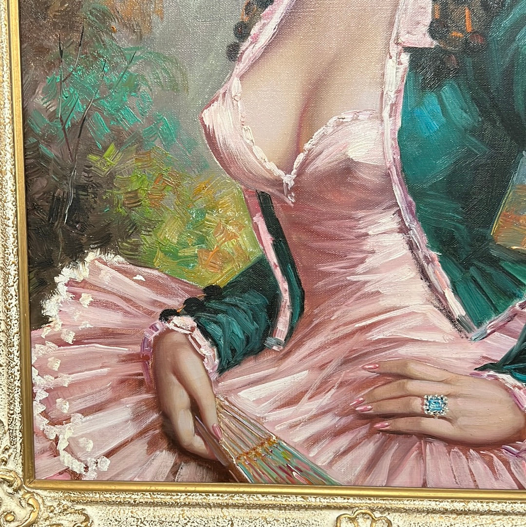 Spanish Art “Inspirado” Cortes Oil on Canvas