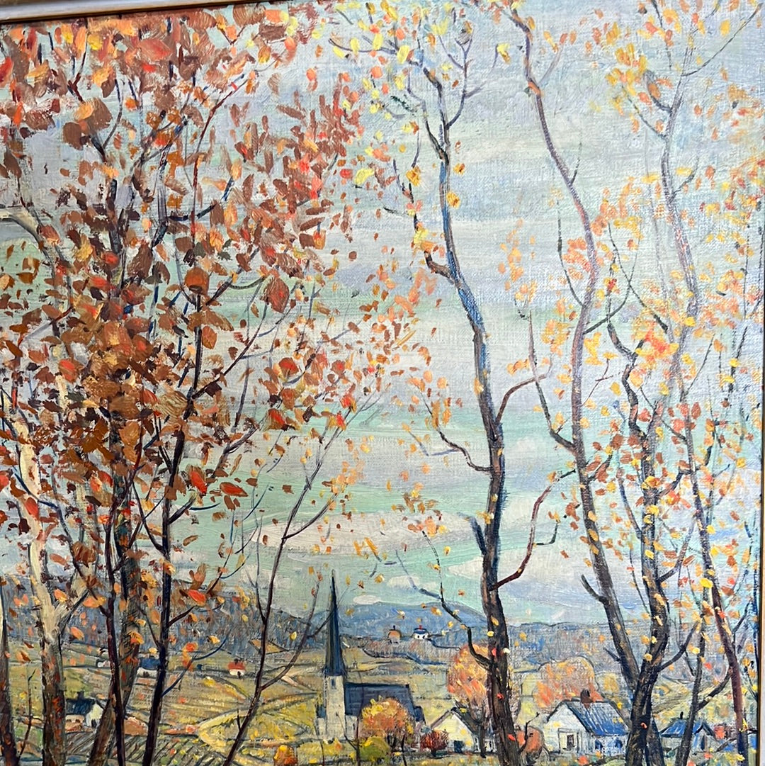 James Scott “ New England Fall” Oil on Canvas
