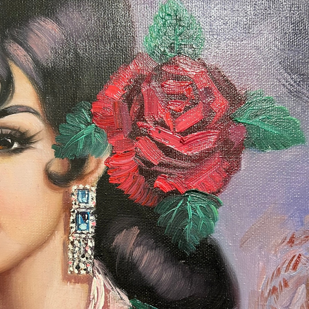 Spanish Art “Inspirado” Cortes Oil on Canvas