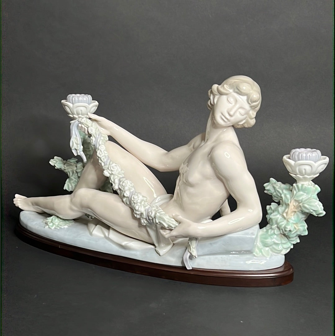 Lladro Male Candelabra
