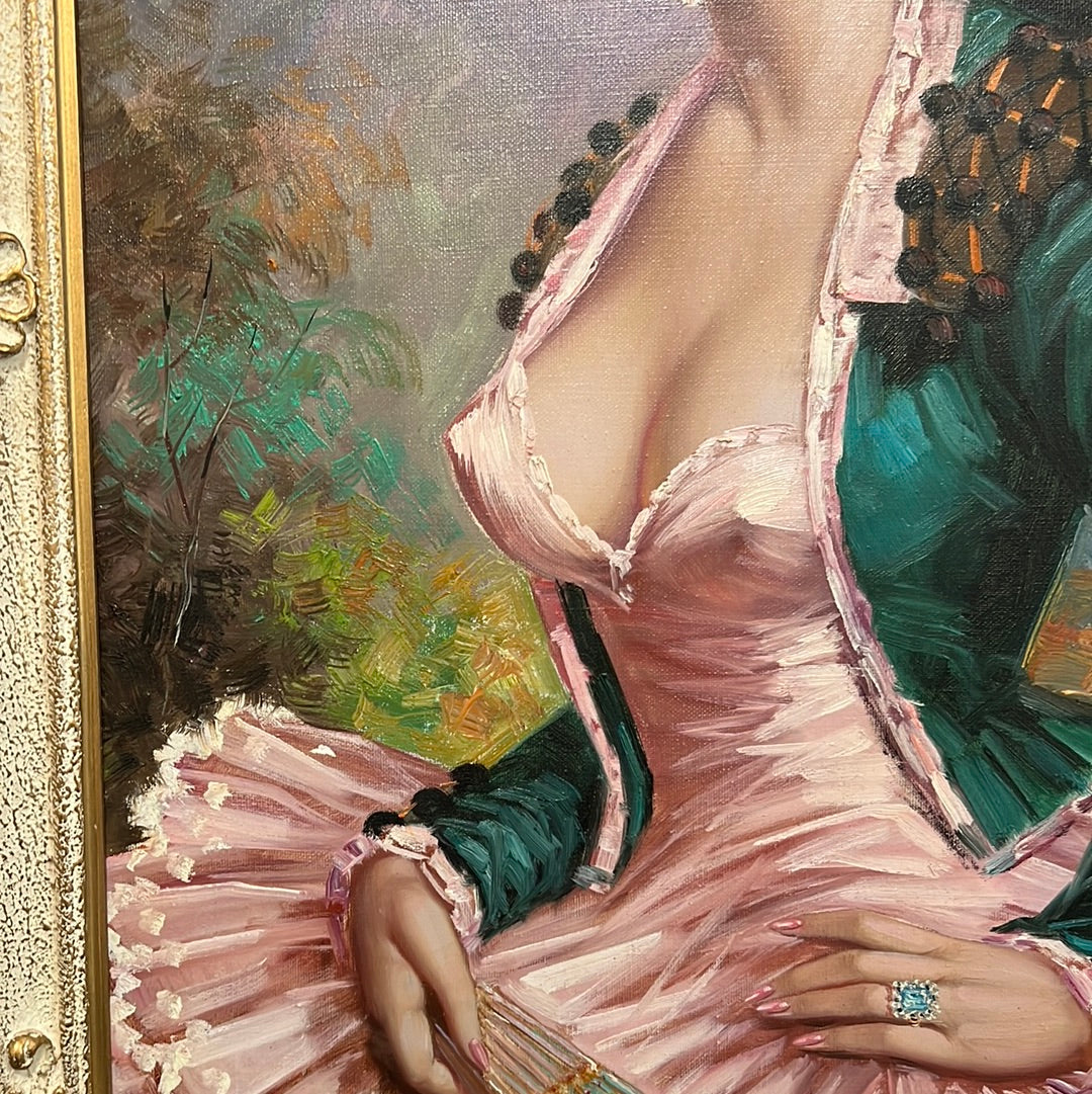 Spanish Art “Inspirado” Cortes Oil on Canvas