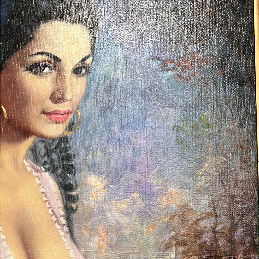 Spanish Lady By Cortes Oil On Canvas