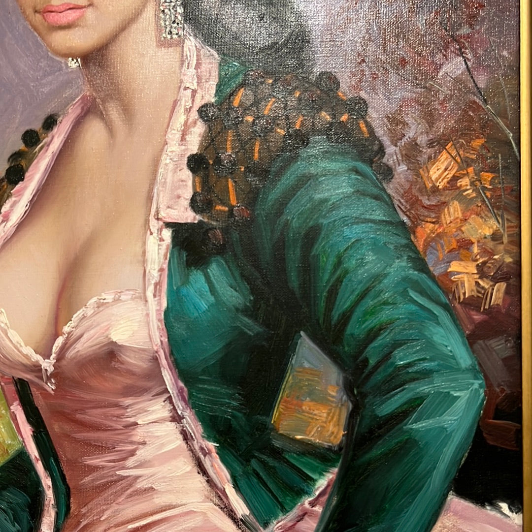 Spanish Art “Inspirado” Cortes Oil on Canvas