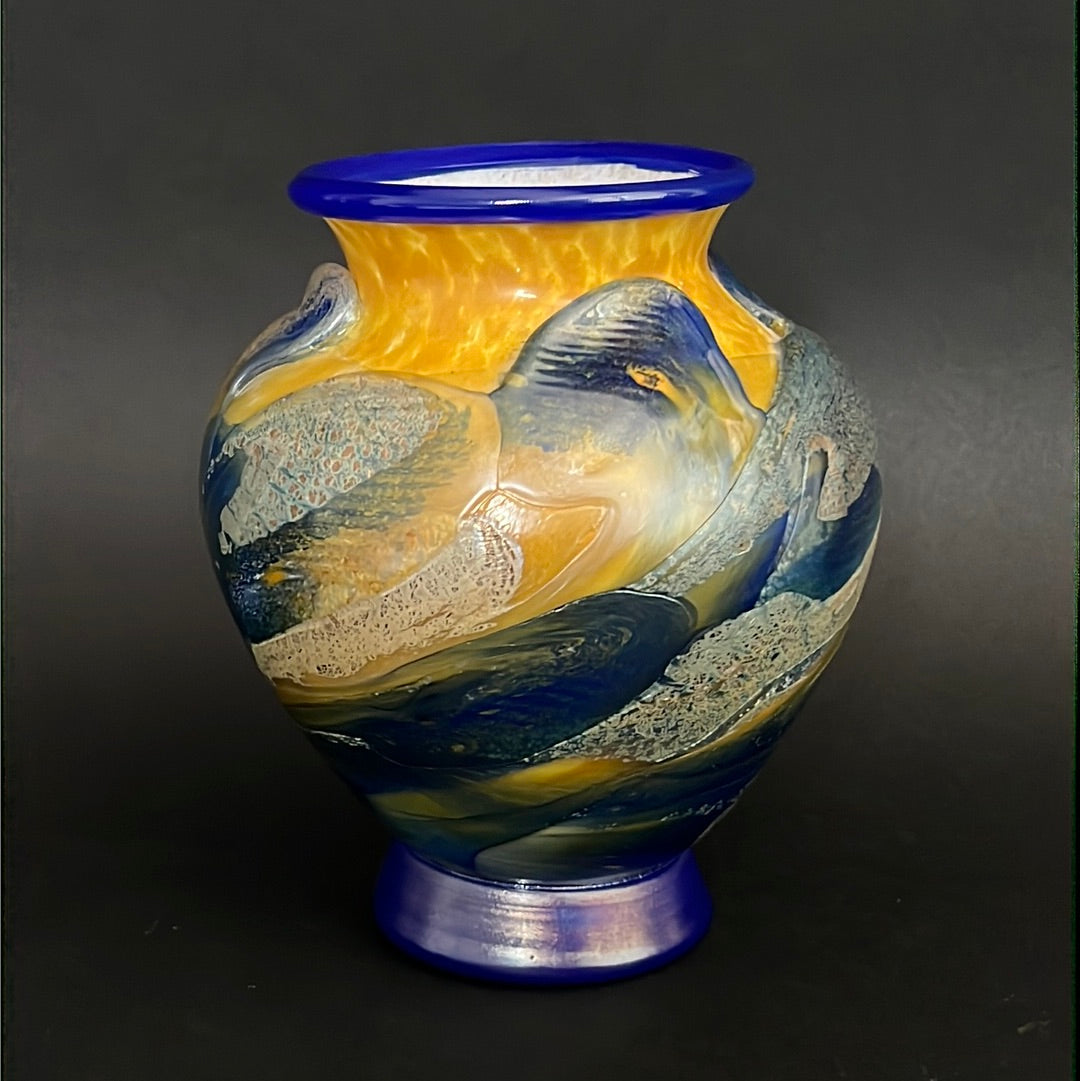 Exquisite Multicolored Eze Village French Vase