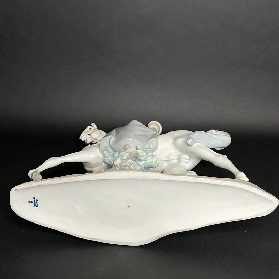 Lladro Female Equestrian Porcelain Figurine