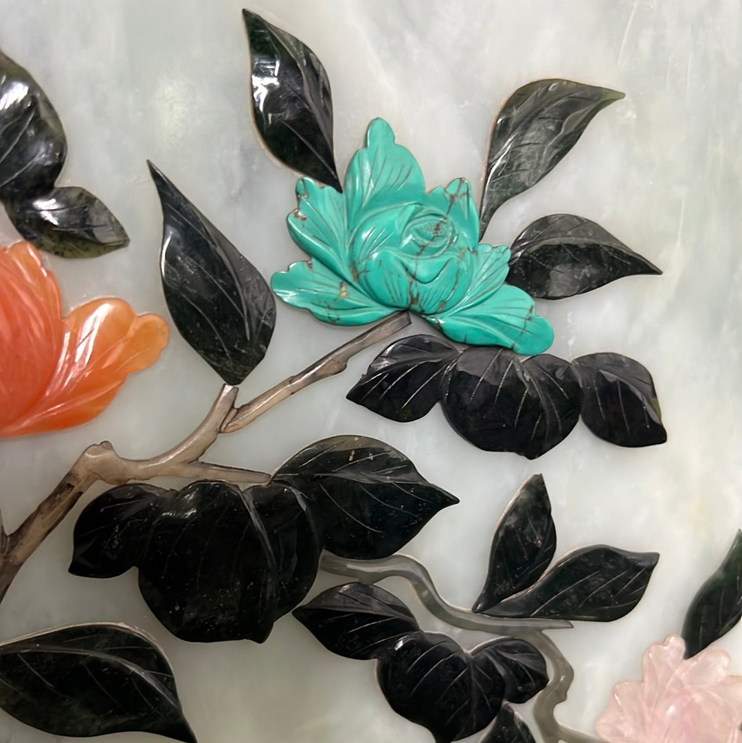 20th C. Rare Pair Chinese Jade Panel
