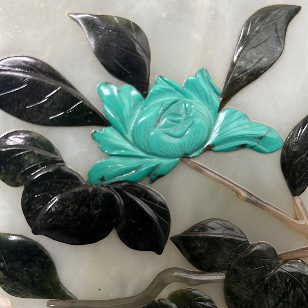 20th C. Rare Pair Chinese Jade Panel
