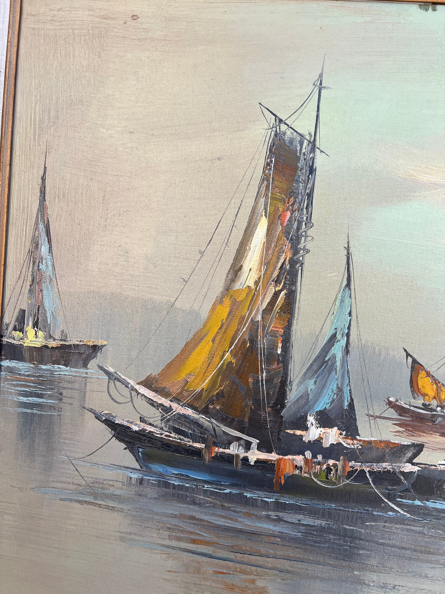 Vintage Seascape Oil Painting By “Antonio”