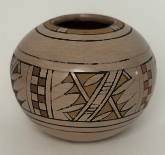 Crucita Gonzalez Calabasa 1921-1999 Blue Corn Polychrome Native American Artist San Ildefonso