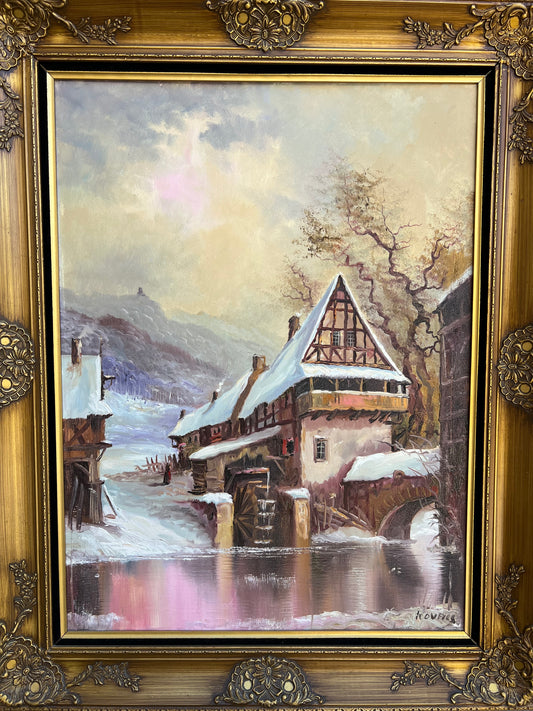 Vintage Unknown Artist Oil on Canvas