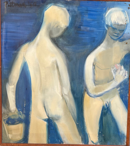 Original Unknown Vintage Acrylic/ Oil on Canvas