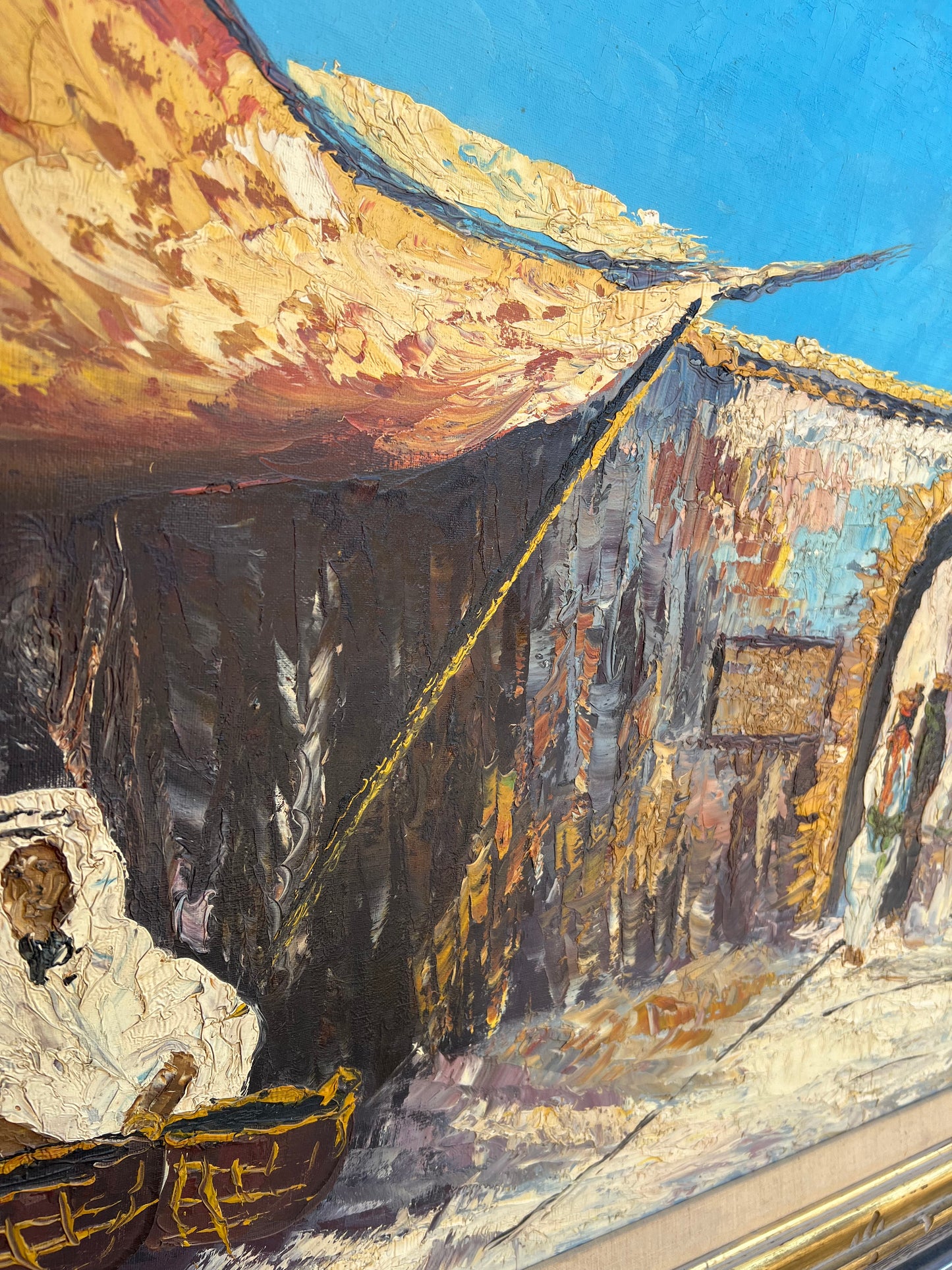 Original Heavily Textured Oil Painting By Hassan