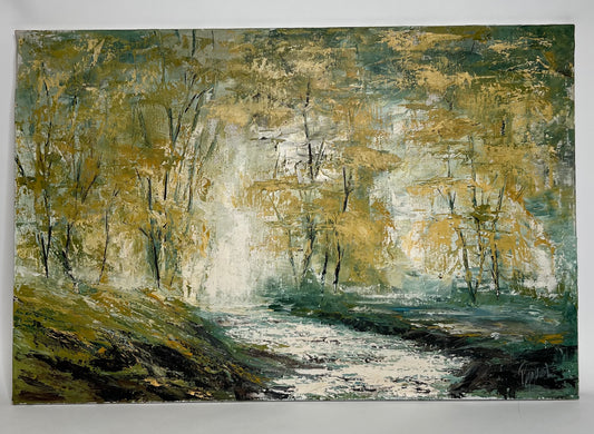 Bob Pepper  “ Ponderosa” Oil, Palette Knife Canvas