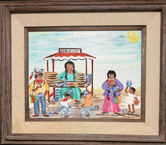 Original Oil Painting “ BUNUELOS” Elizabeth Chubela Haas 1904-2002